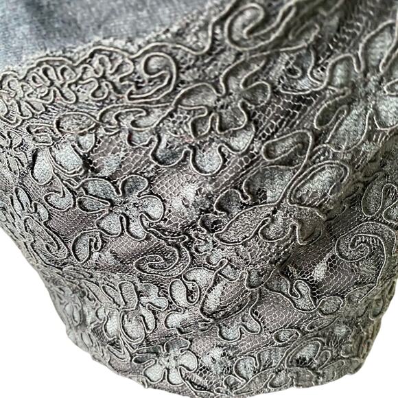 Kay Unger little black halter evening dress lace bodice size 8 - Picture 3 of 11